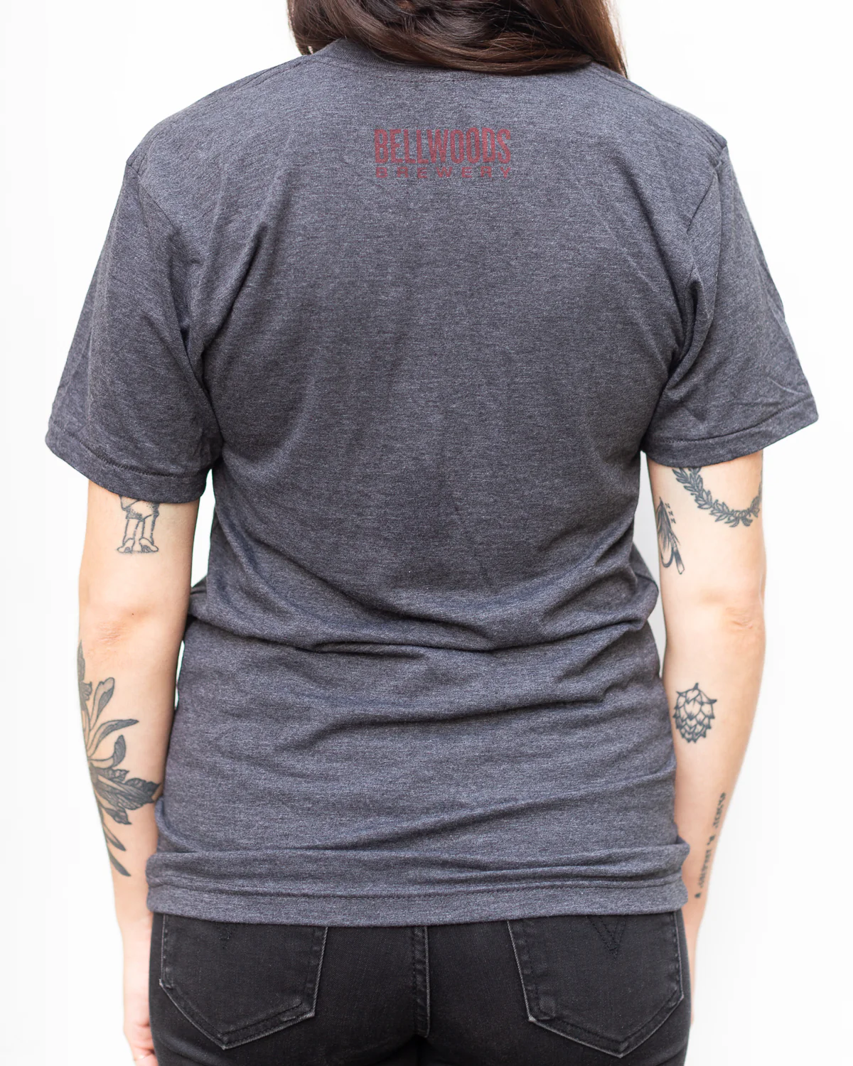Heathered Grey tee with Bell Logo - Image 3