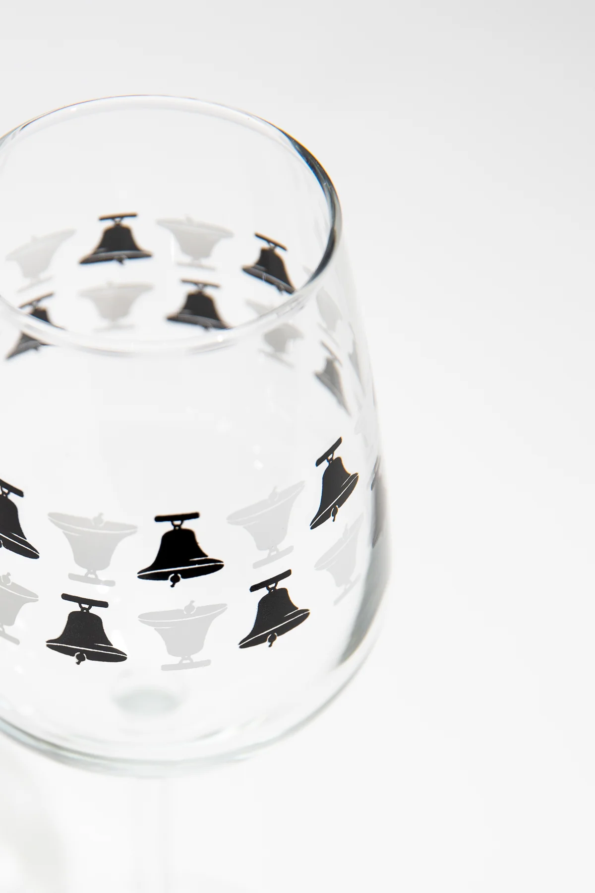 Black & White Bell Stem Glass - Image 2